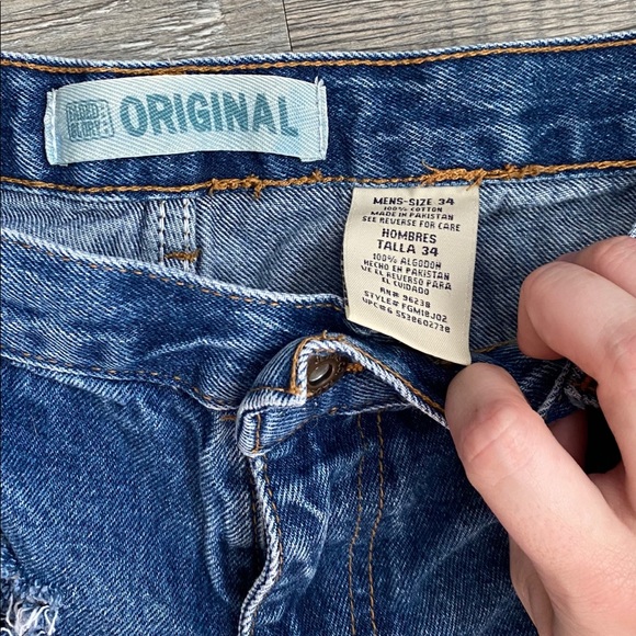 Vintage Hand Distressed Jean Shorts - Picture 2 of 4